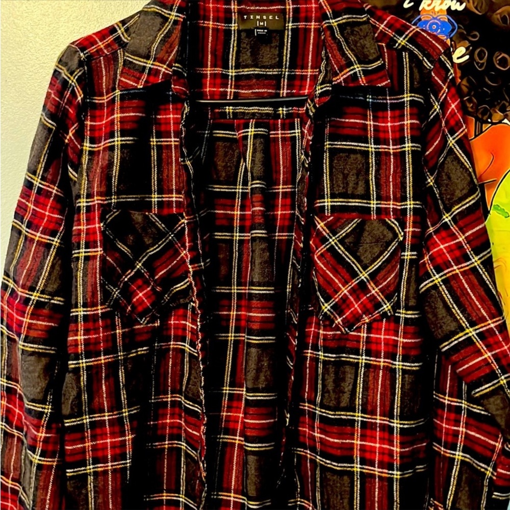 ❤️2/$10 cute flannel shirt